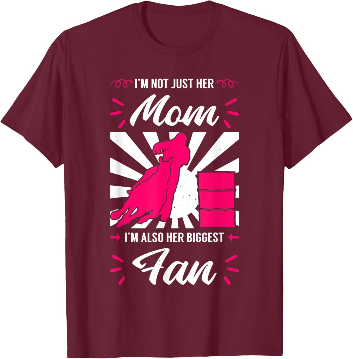 Barrel Racing Mom Cowboy Cowgirl Race Rodeo Mother's Day T-Shirt - T-Shirt | Maroon