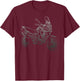 Motorcycle Pencil Motif CRF 1000 1000L Africa Twin Enduro T-Shirt - T-Shirt | Maroon
