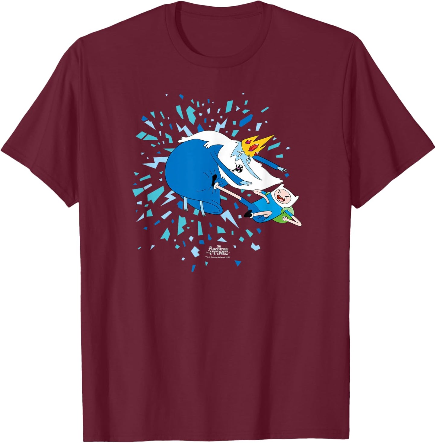 Adventure Time Ice Battle T-Shirt - T-Shirt | Maroon