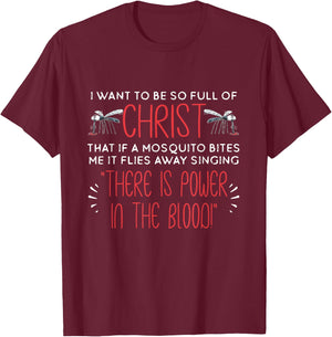 Christian Mosquito Joke Funny Religious Christ Follower T-Shirt - T-Shirt | Maroon