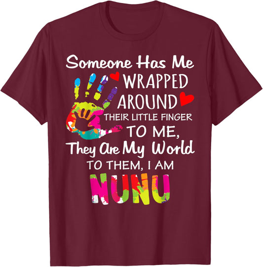Nunu Grandma Nickname, I Love Being Nunu T-Shirt - T-Shirt | Maroon