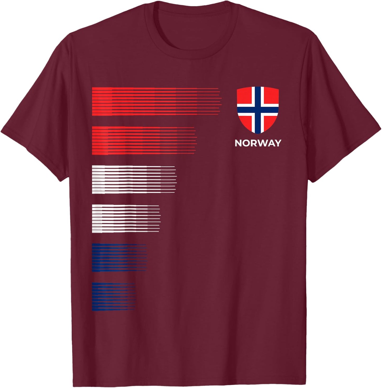 Norway Football Jersey - Norwegian Football T-Shirt - T-Shirt | Maroon