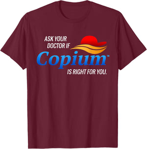 Copium - Funny Anti Trump Biden Election T-Shirt - T-Shirt | Maroon