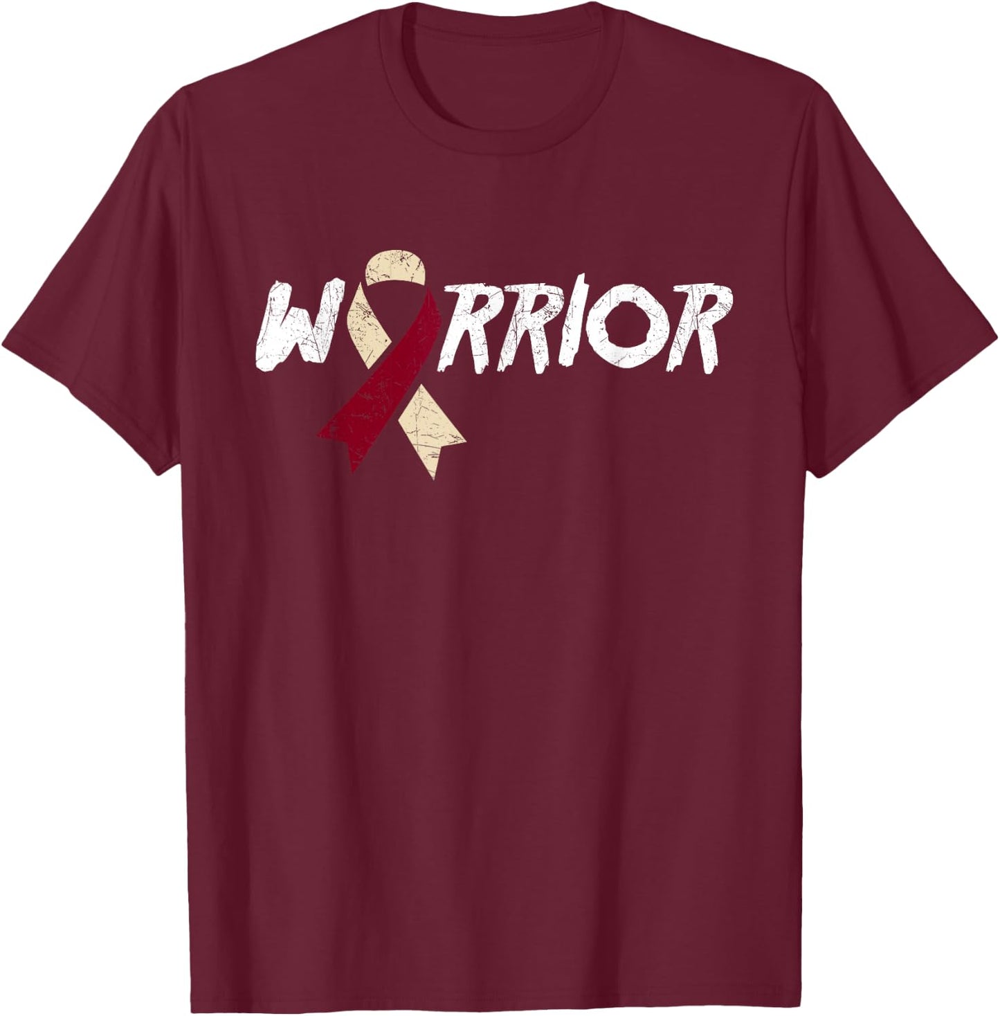 Throat Cancer Oral, Head & Neck Cancer Warrior Fighter T-Shirt - T-Shirt | Maroon