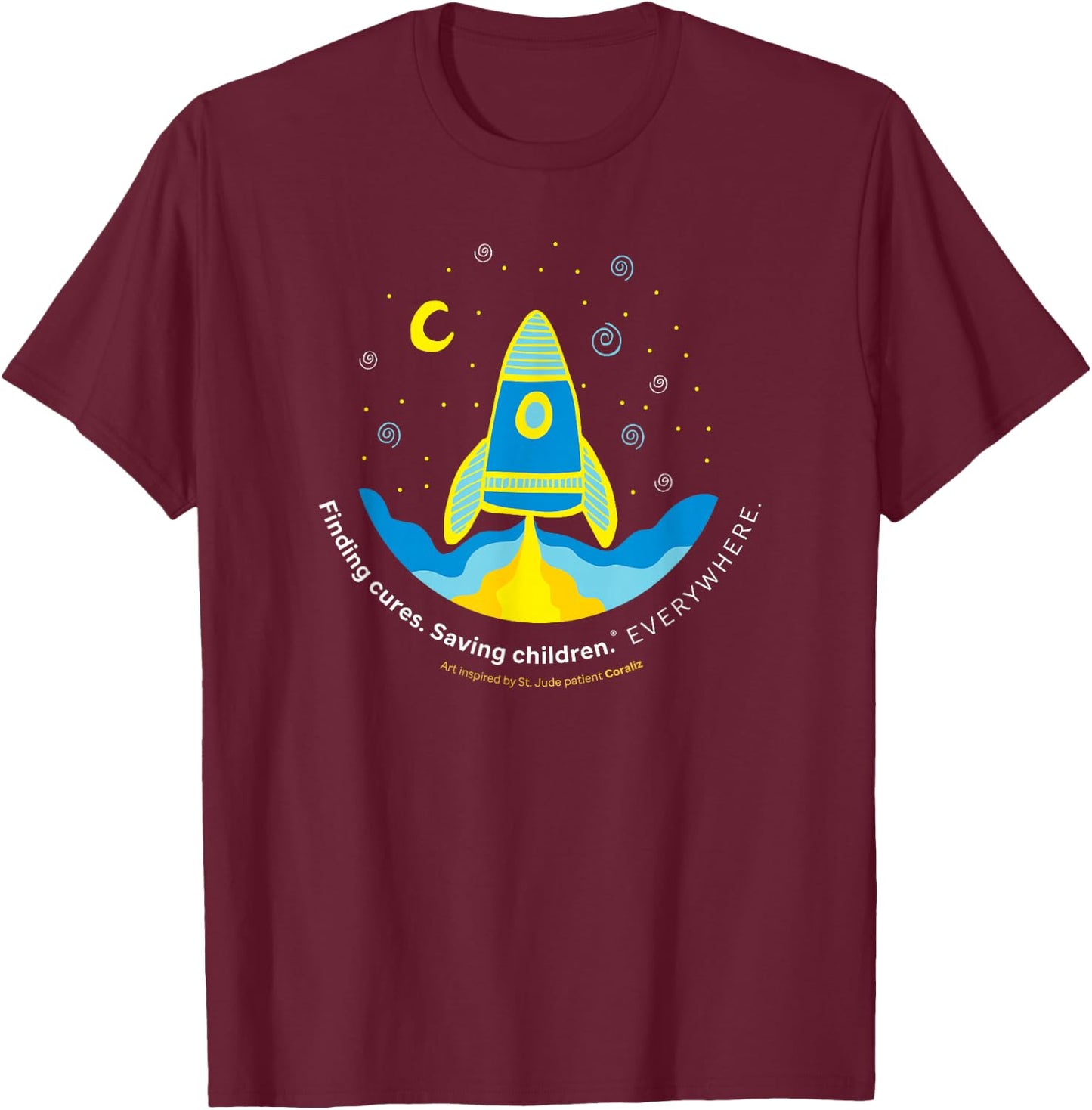 St. Jude Patient Coraliz Rocket Blue T-Shirt - T-Shirt | Maroon