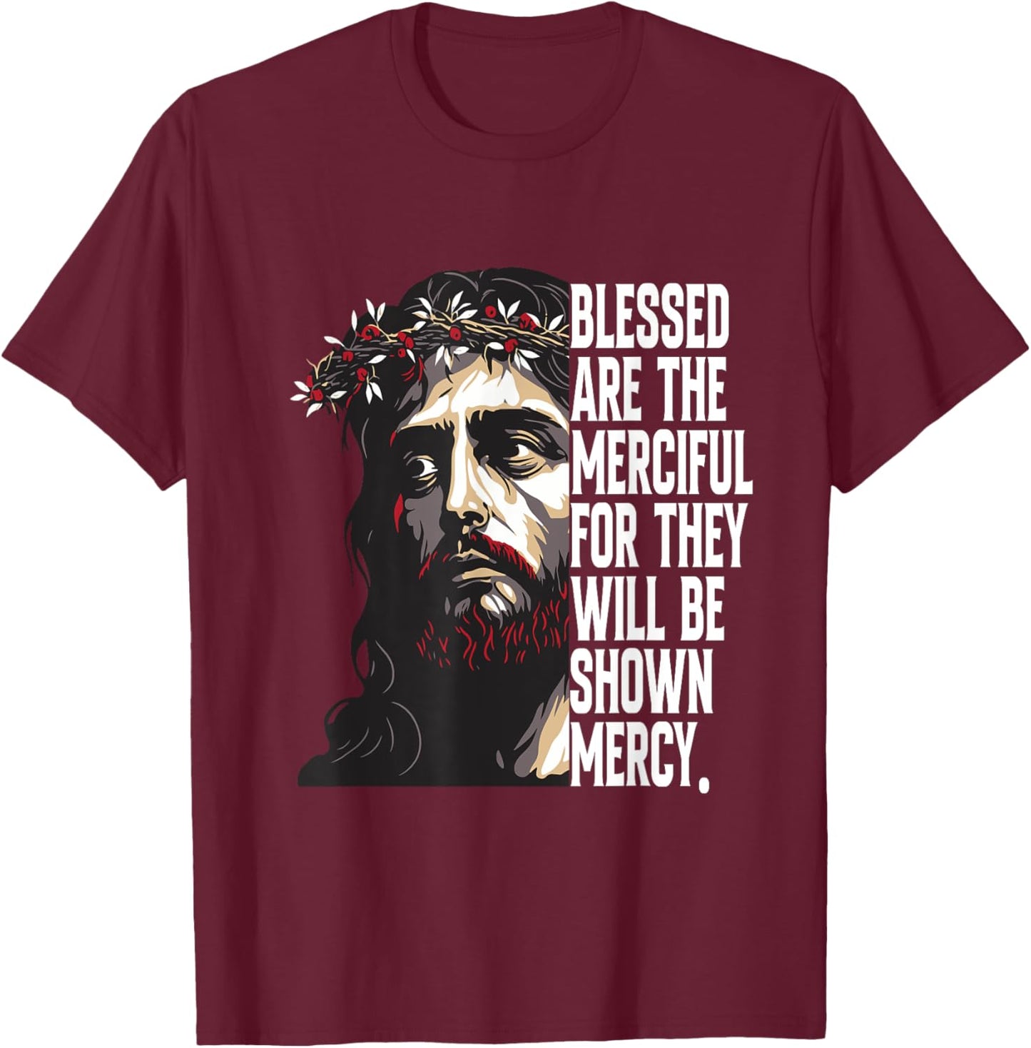 Jesus Christ Bible Verse Christianity Jesus T-Shirt - T-Shirt | Maroon