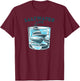 Saltwater Fishing Saltwater Life Glasses and Waves High Seas T-Shirt - T-Shirt | Maroon