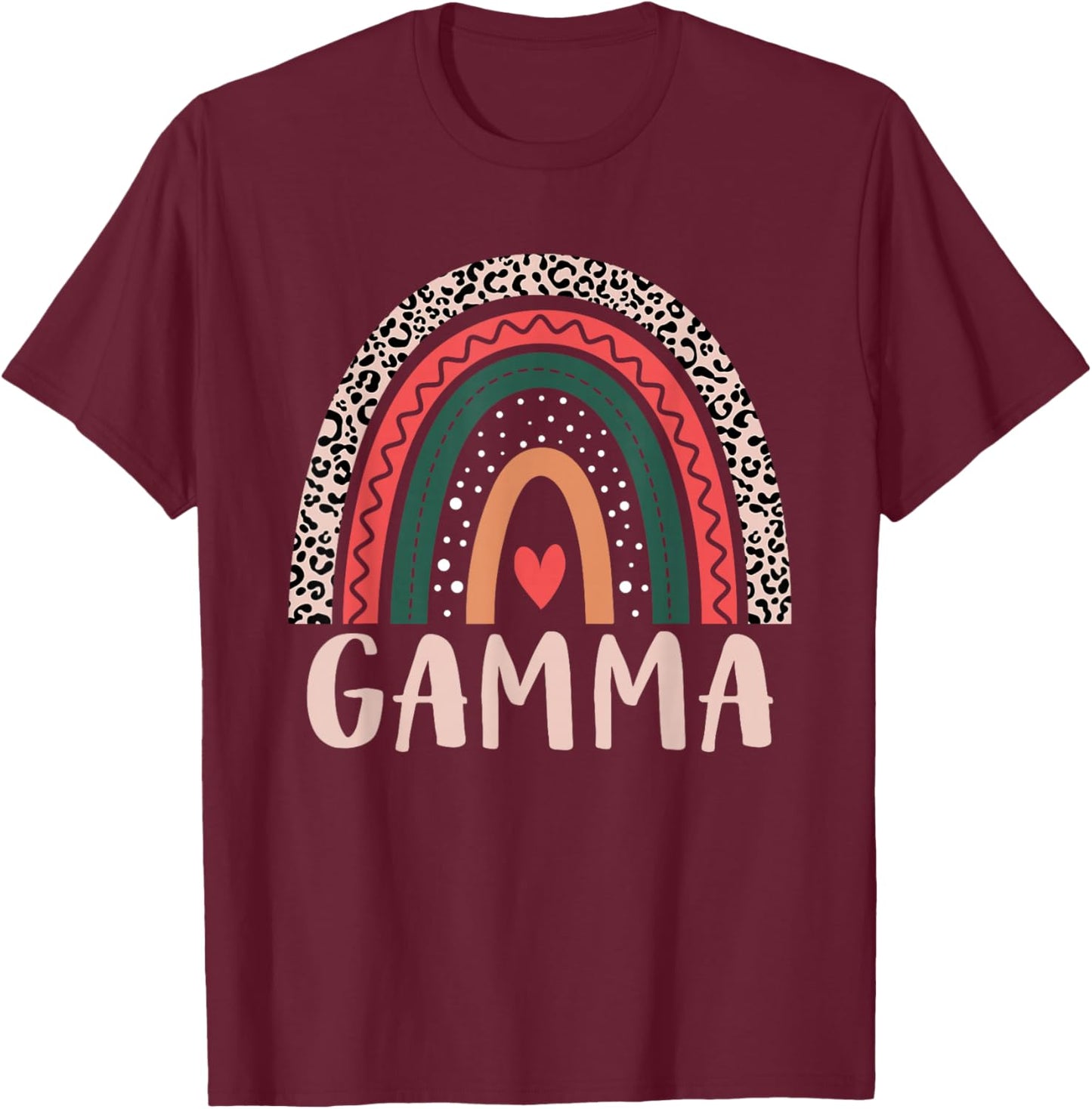 Gamma Rainbow Grandma Grandmother Women Mothers Day Gamma T-Shirt - T-Shirt | Maroon