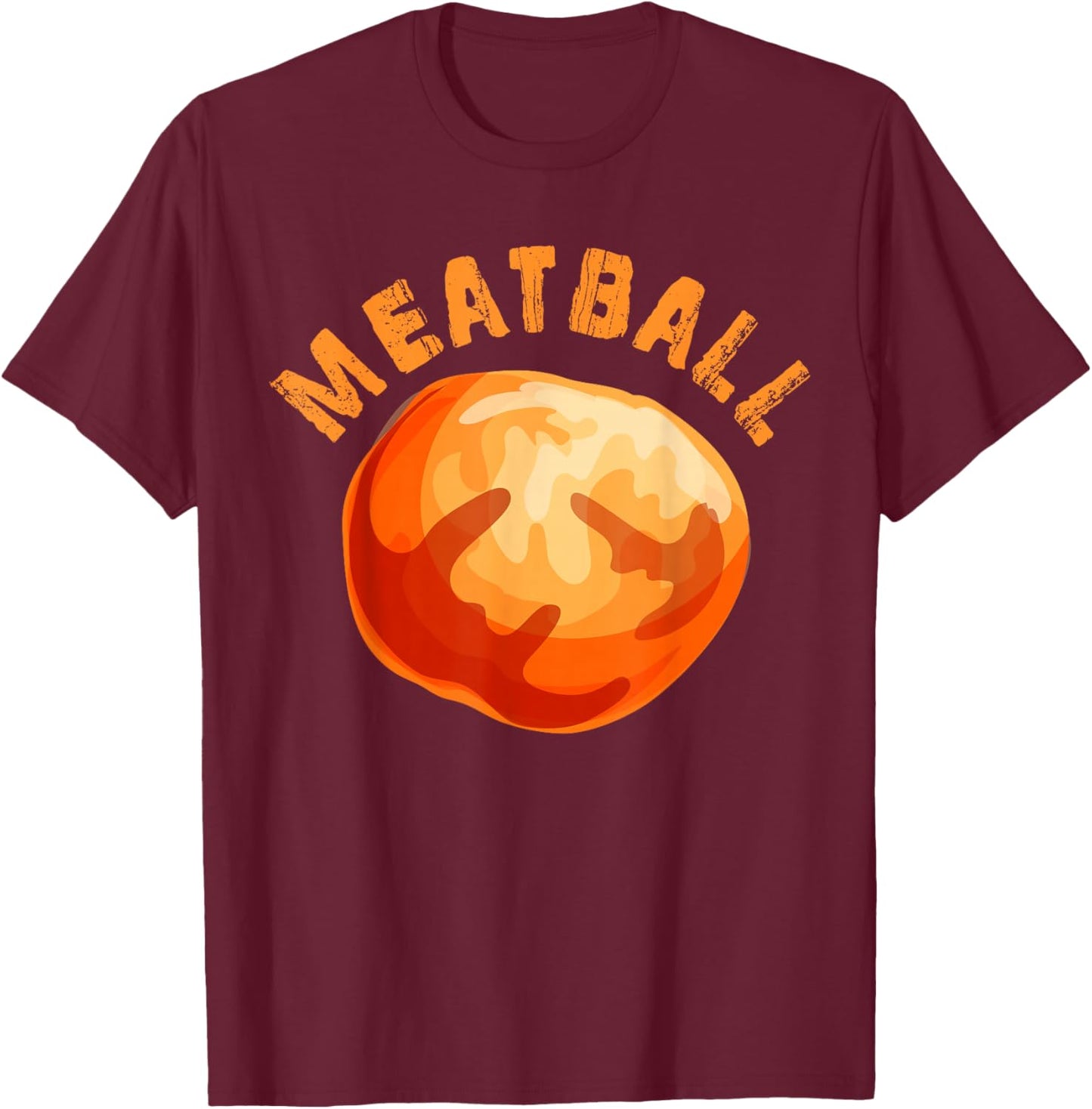Meatball Graphic Costume Italian Chef Foodie Protein Lover T-Shirt - T-Shirt | Maroon
