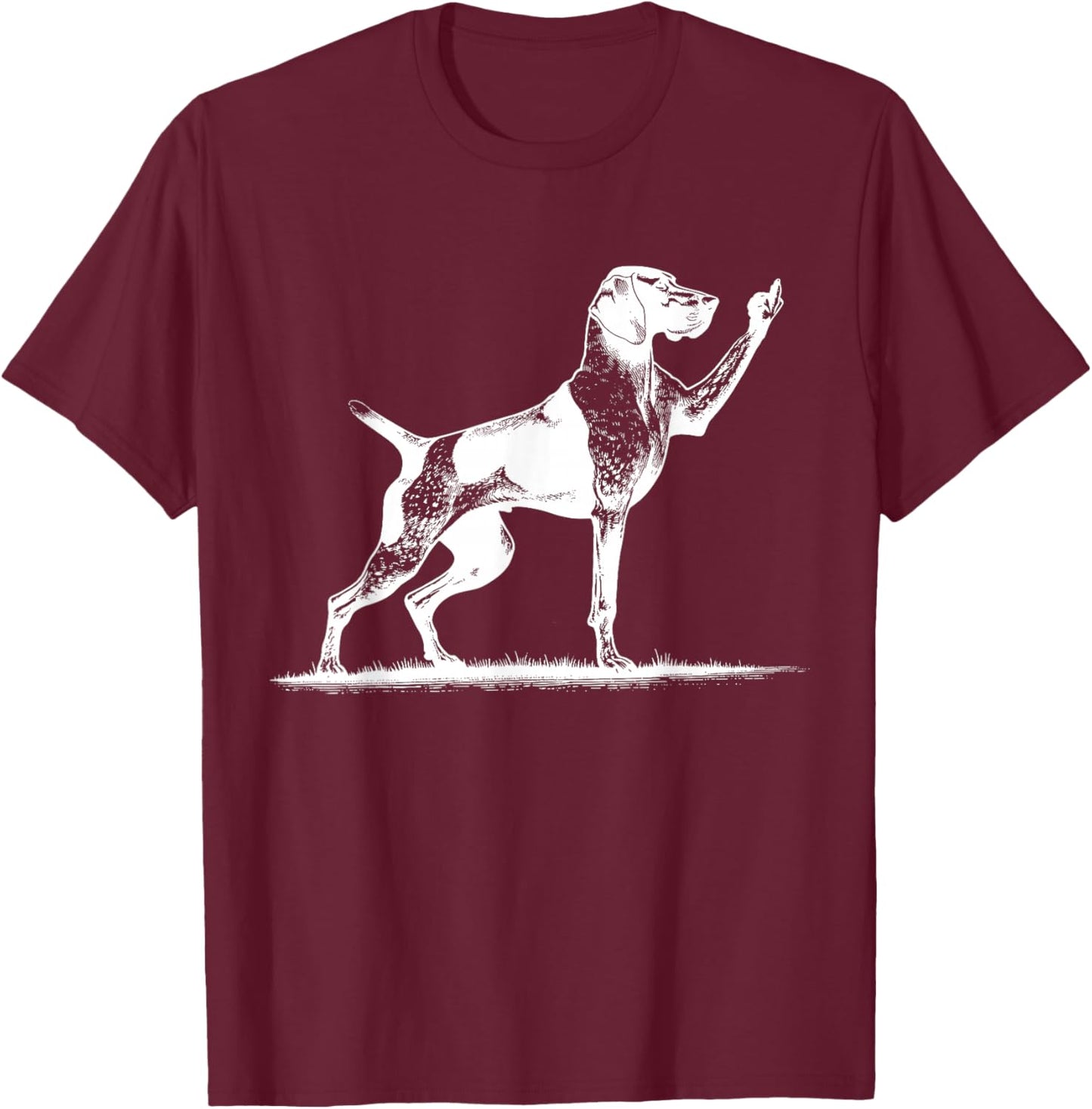 Rude Pointer Dog Asshole German Shorthaired Pointer Dog T-Shirt - T-Shirt | Maroon