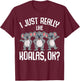 I Just Really Like Koalas Koala Bear Girls Boys Kids T-Shirt - T-Shirt | Maroon