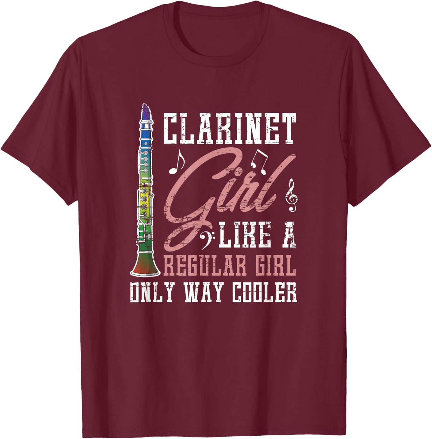 Clarinetist Orchestra Music Girl Gift Clarinet T-Shirt - T-Shirt | Maroon