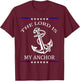 The Lord is my Anchor T-Shirt - T-Shirt | Maroon