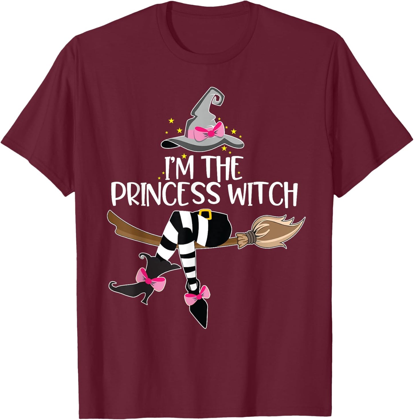 Im the Princess Witch Halloween Matching Group Costume T-Shirt - T-Shirt | Maroon