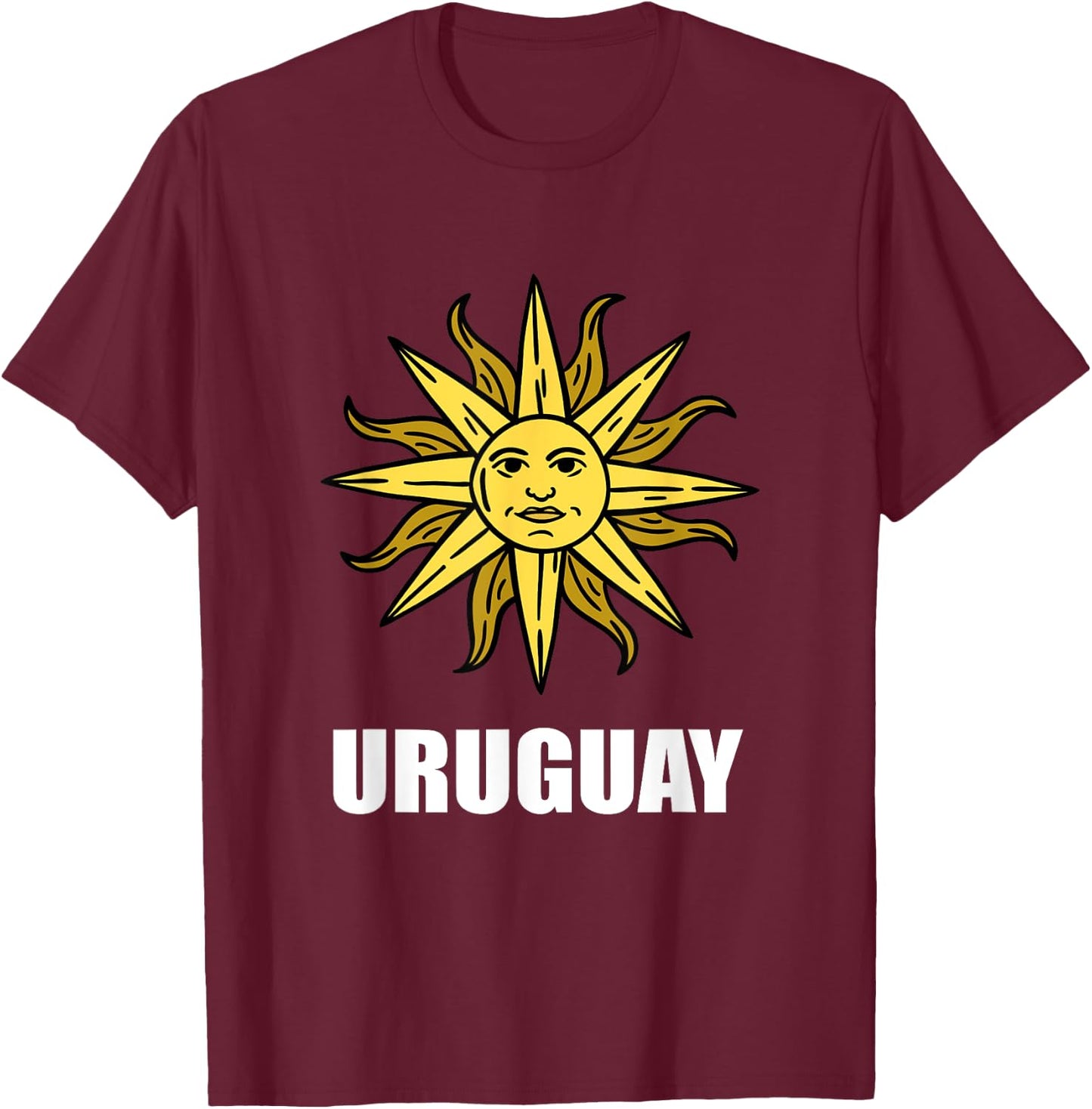 Uruguay Sun Uruguay Flag Sunshine Uruguayan Roots Charrúa Men Women Kids T-Shirt - T-Shirt | Maroon