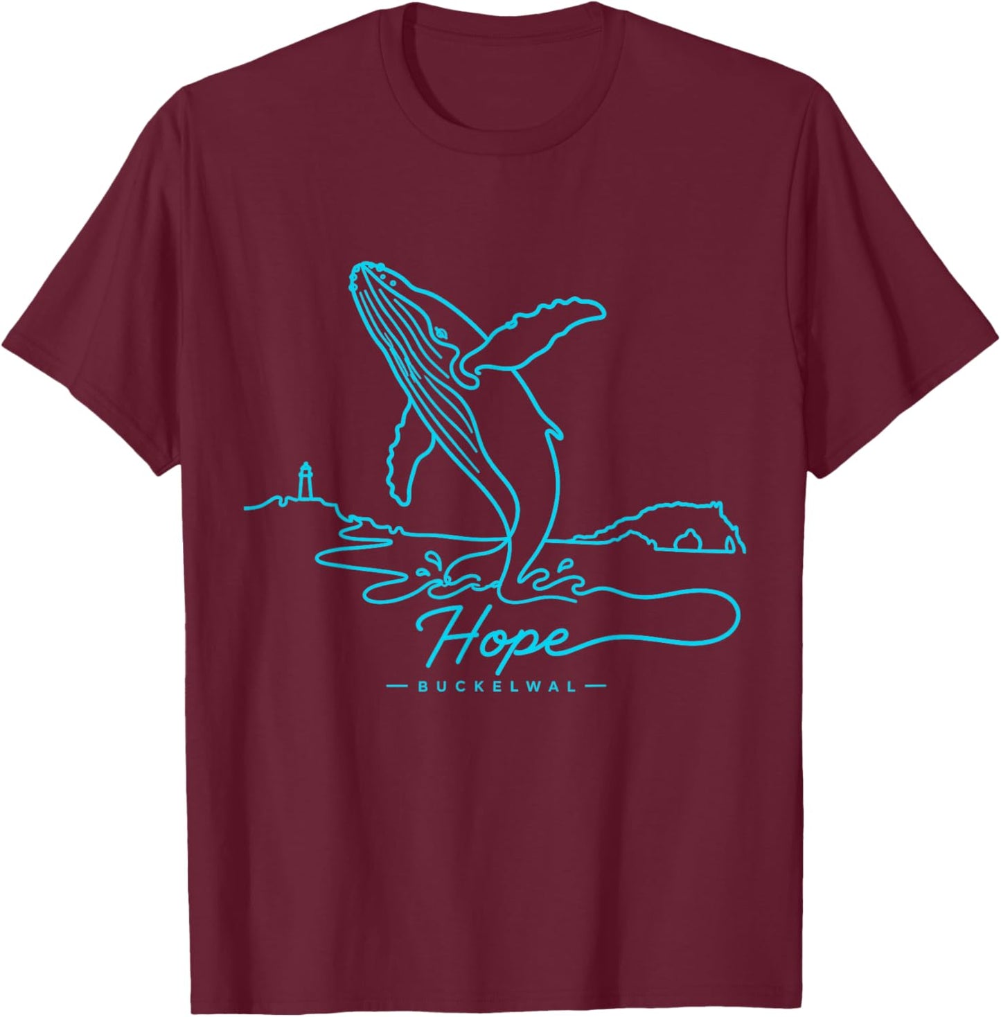 Buckelwal Hope Ostsee Küste Nordsee Wal Ozean Meereswelt See T-Shirt - T-Shirt | Maroon