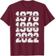 Argentina, 1978, 1986, 2022 T-Shirt - T-Shirt | Maroon