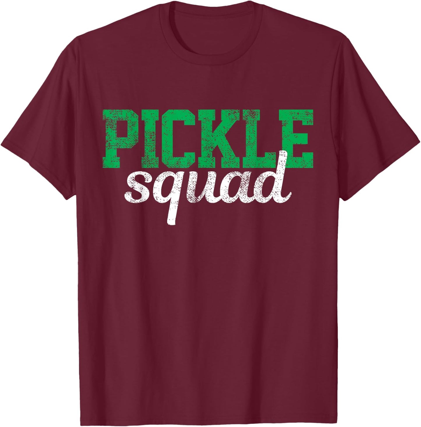 Pickle Squad Vegetables Vegan Gift T-Shirt - T-Shirt | Maroon