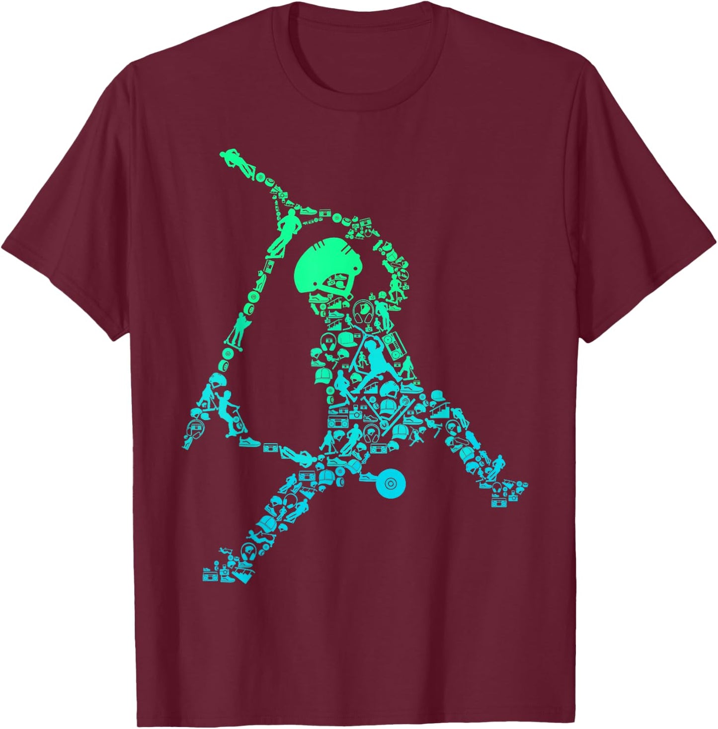 Scooter Stunt Scooter Gift Boys & Children T-Shirt - T-Shirt | Maroon