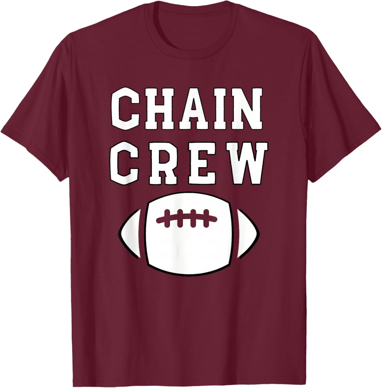 Football Chain Crew Football Team T-Shirt - T-Shirt | Maroon