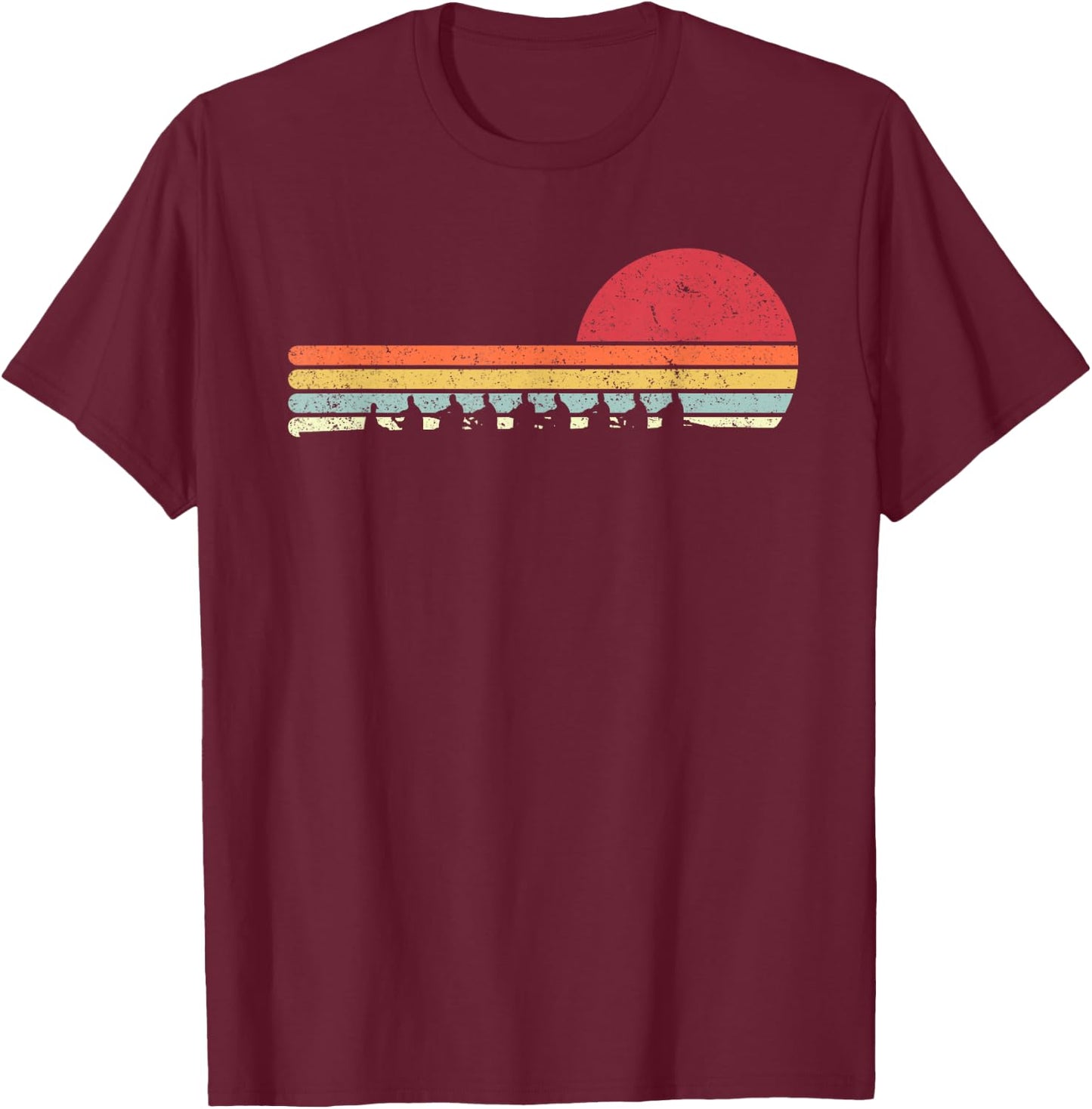 Rowing Shirt. Retro Style for Rower T-Shirt - T-Shirt | Maroon