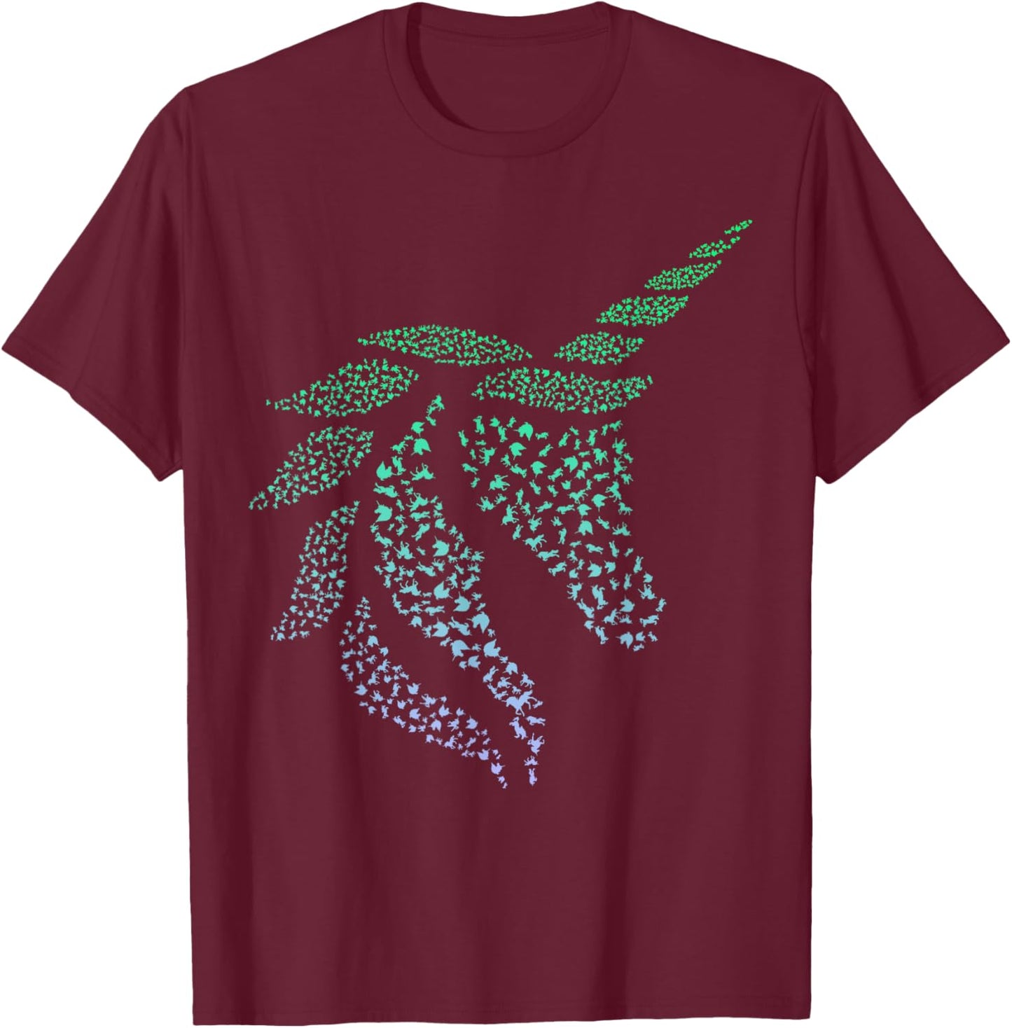Silhouette Icon Unicorn Head Shirt | Boys Unicorn T-Shirt - T-Shirt | Maroon
