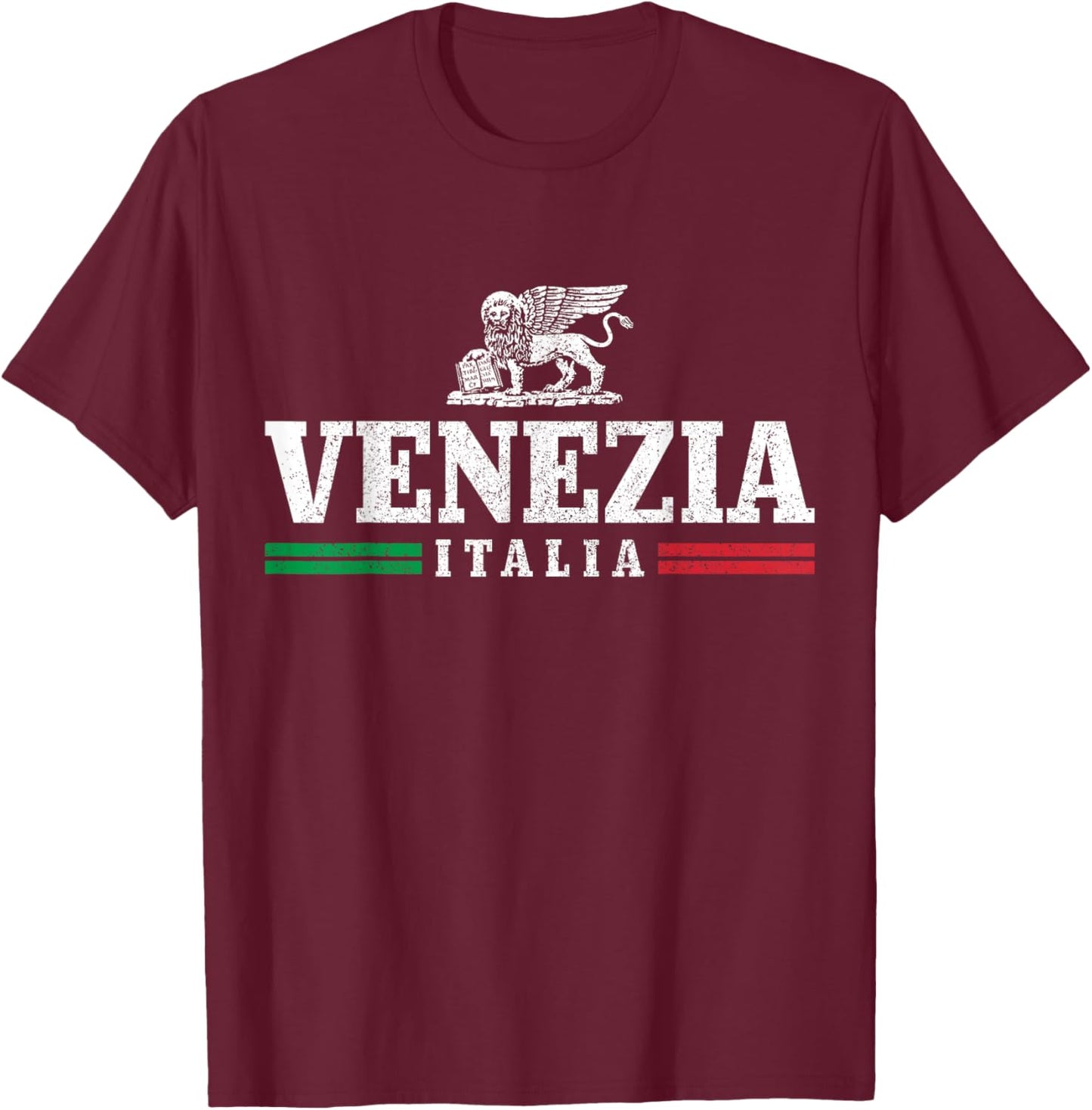 Venezia Italia Venice Italy Souvenir Italian Flag T-Shirt - T-Shirt | Maroon