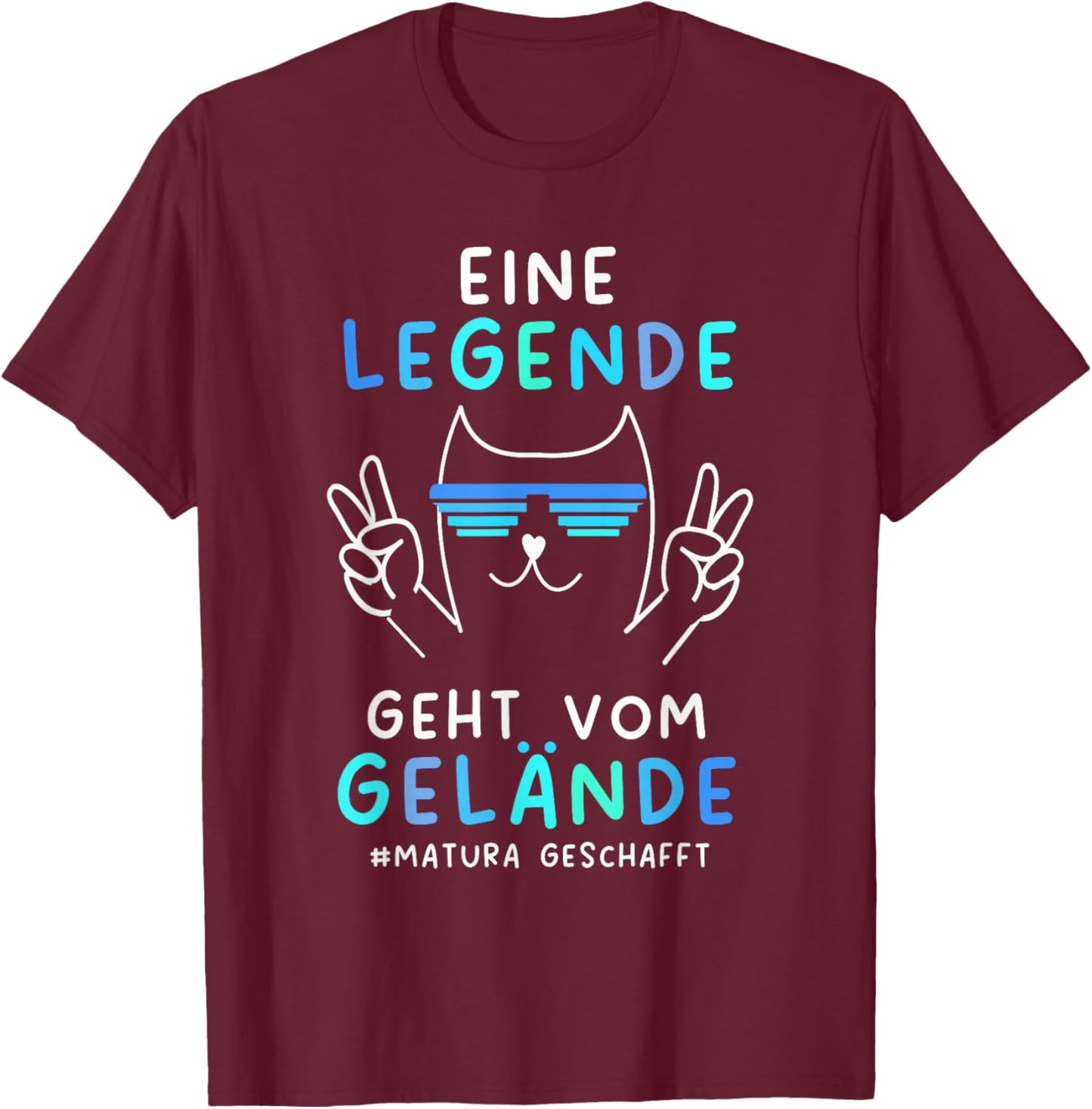 Matura Geschafft 2026 Maturaabschluss T-Shirt - T-Shirt | Maroon