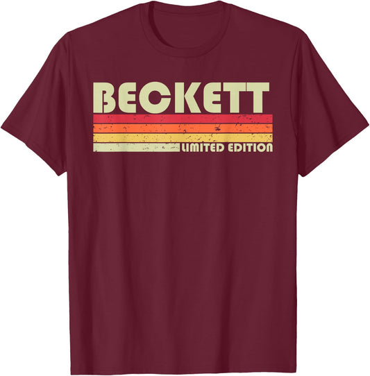 BECKETT Gift Name Personalized Funny Retro Vintage Birthday T-Shirt - T-Shirt | Maroon