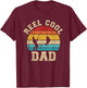 Reel cool dad fishing vintage retro T-Shirt - T-Shirt | Maroon