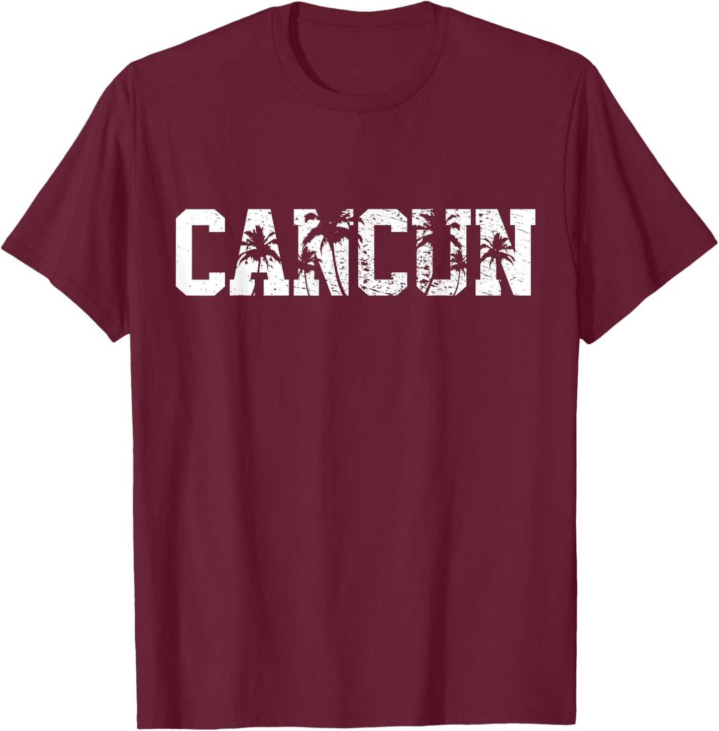 Cancun Mexico Summer Vacation T-Shirt - T-Shirt | Maroon