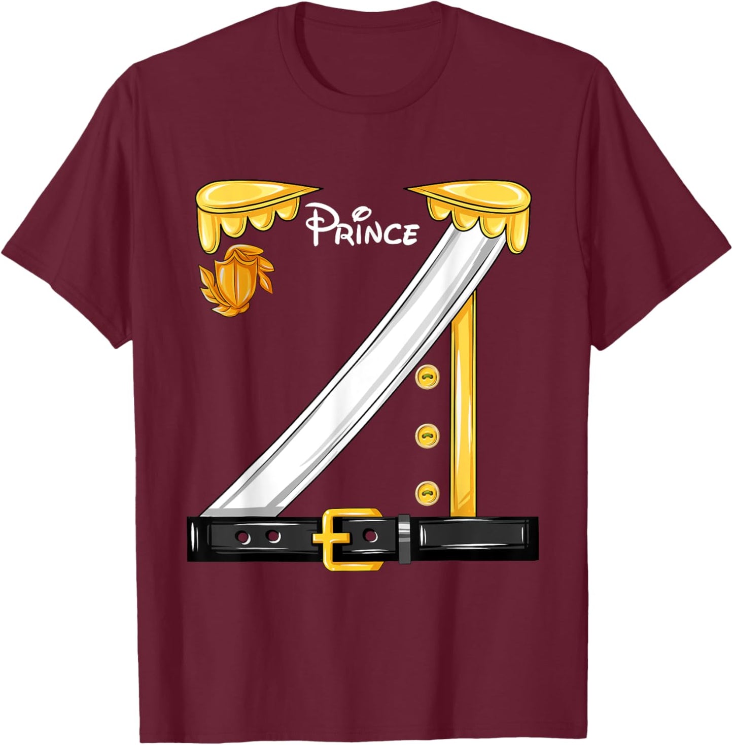 Prince Charming Costume Halloween Matching Party Charming T-Shirt - T-Shirt | Maroon