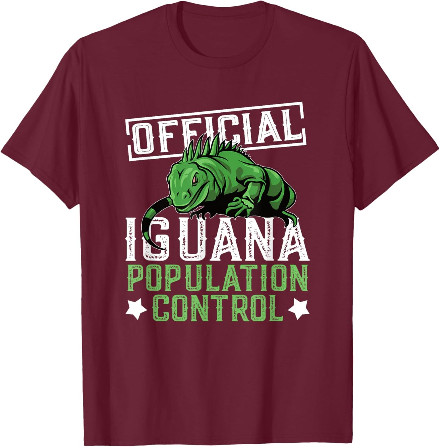 Iguana Hunter Design For Iguana Lizard Hunting T-Shirt - T-Shirt | Maroon