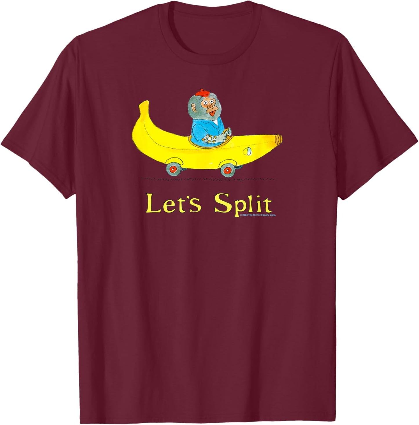 Richard Scarry Let's Split T-Shirt - T-Shirt | Maroon