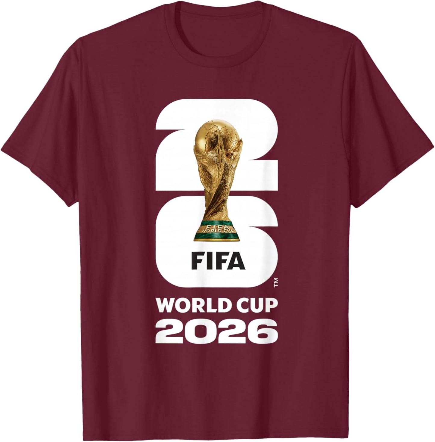 FIFA World CUP26 FIFA Gold Trophy T-Shirt - T-Shirt | Maroon