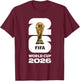 FIFA World CUP26 FIFA Gold Trophy T-Shirt - T-Shirt | Maroon