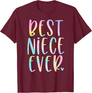 Best Niece Ever Gifts From Aunt Tie Dye T-Shirt - T-Shirt | Maroon