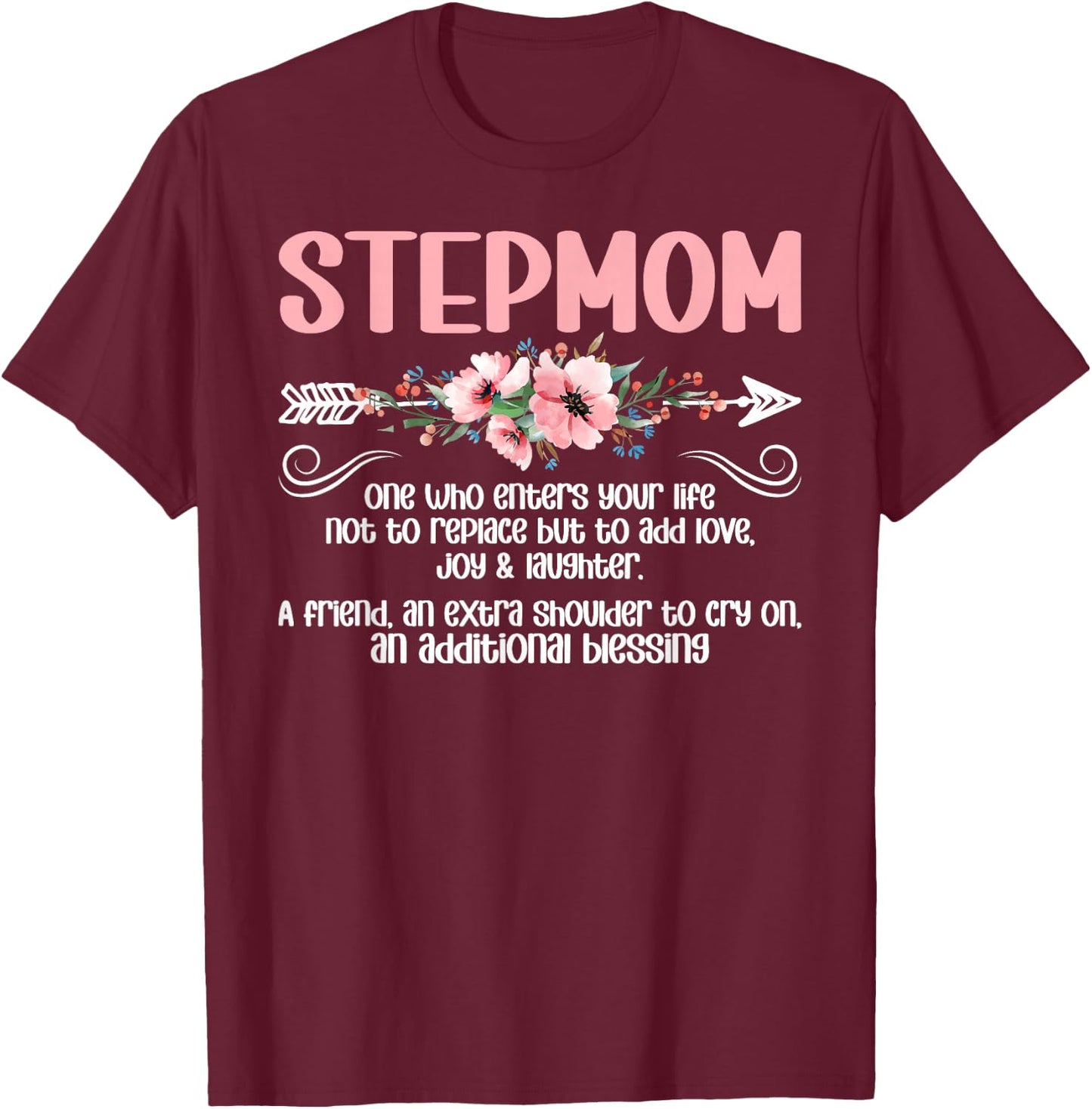 Stepmom Definition Stepmother Stepmama Step Mom Step Mama T-Shirt - T-Shirt | Maroon