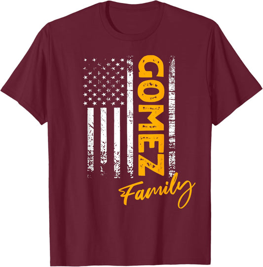 Gomez Surname American Gomez Last Name Gomez T-Shirt - T-Shirt | Maroon
