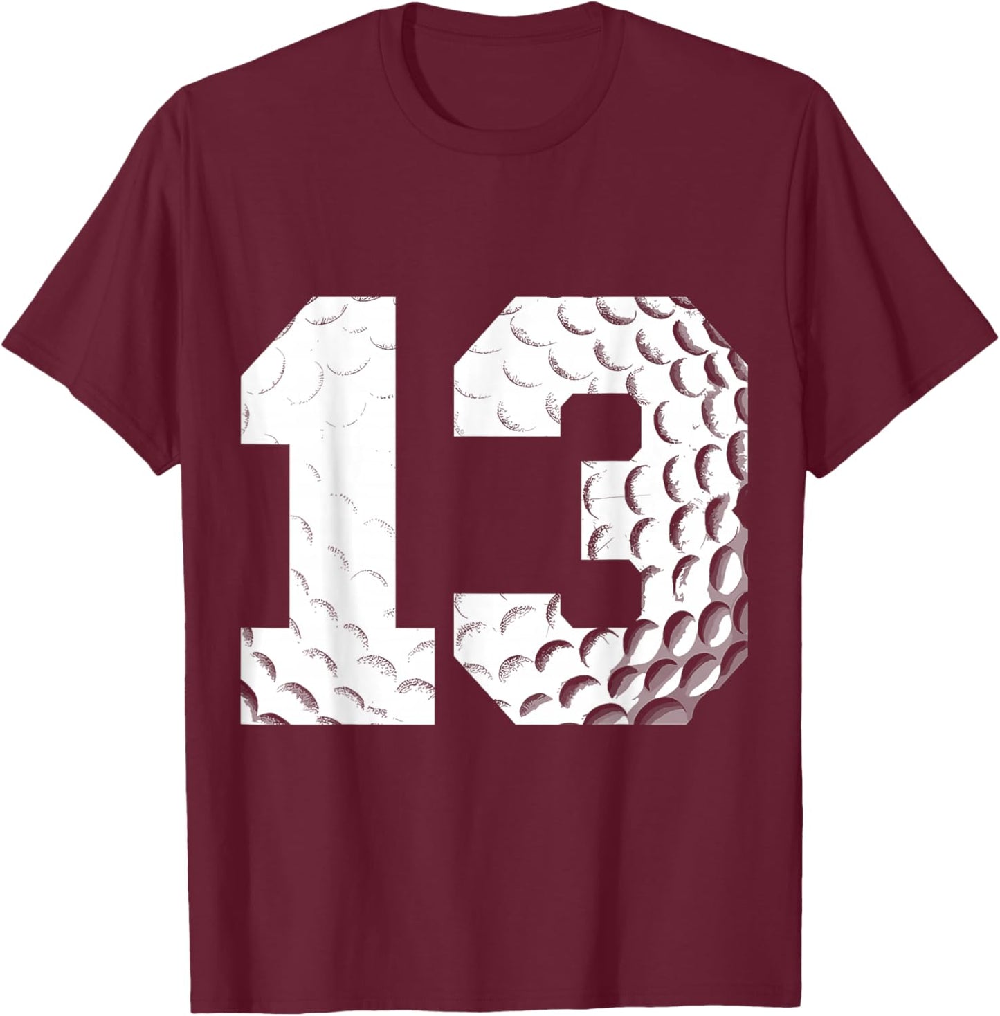 13th Birthday Boy Golf Player Golf 13 Years Old T-Shirt - T-Shirt | Maroon