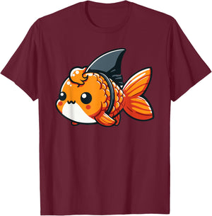 Goldfish With Shark Fin Funny Goldfish Lover T-Shirt - T-Shirt | Maroon