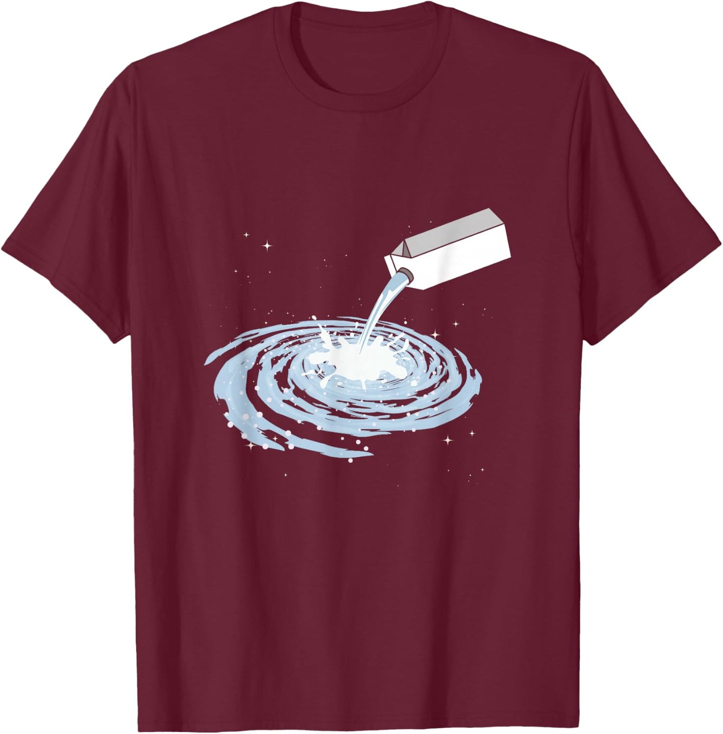 Cute Milky Way Galaxy Outer Space T-Shirt - T-Shirt | Maroon