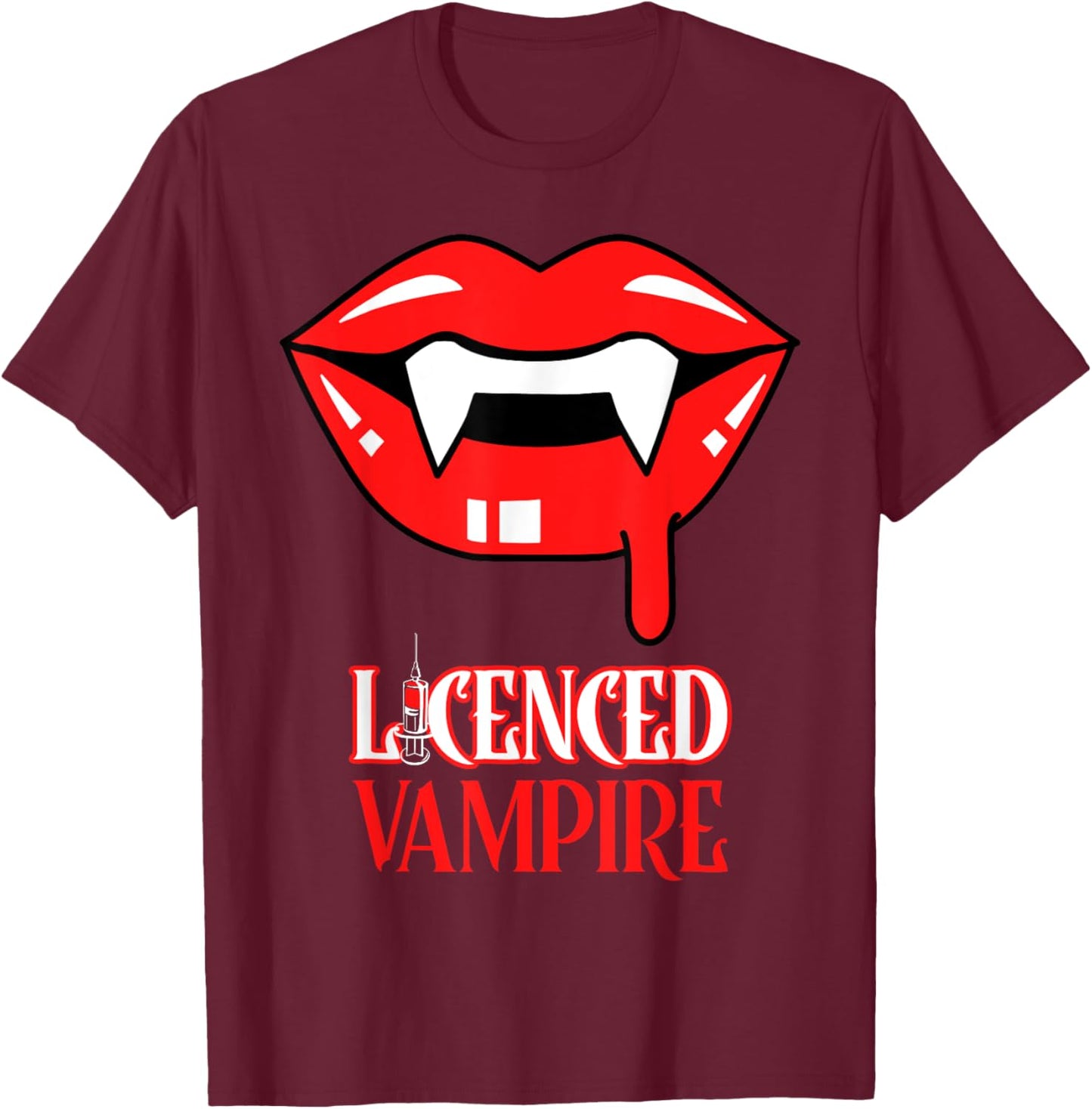 Phlebotomy Specialist Drawing Blood Expert Licensed Vampire T-Shirt - T-Shirt | Maroon