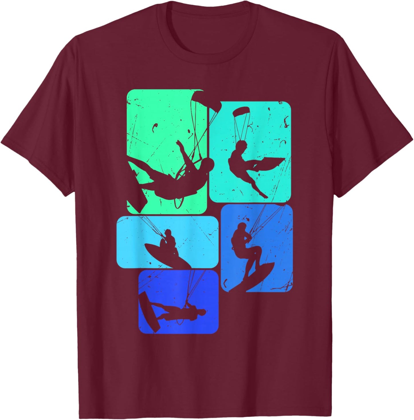 Kitesurfen für Kitesurfer | Retro Herren Kitesurf T-Shirt - T-Shirt | Maroon