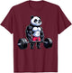Funny Gym Panda Bodybuilder Weightlifting Motivational T-Shirt - T-Shirt | Maroon