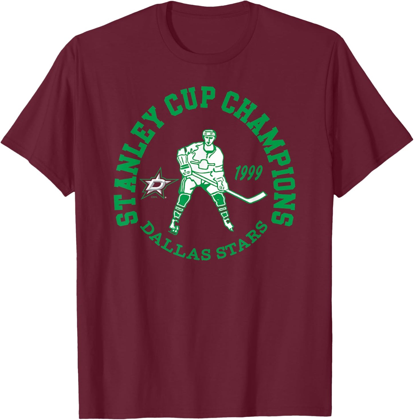 Dallas Stars Stanley Cup Champions 1999 Black T-Shirt - T-Shirt | Maroon