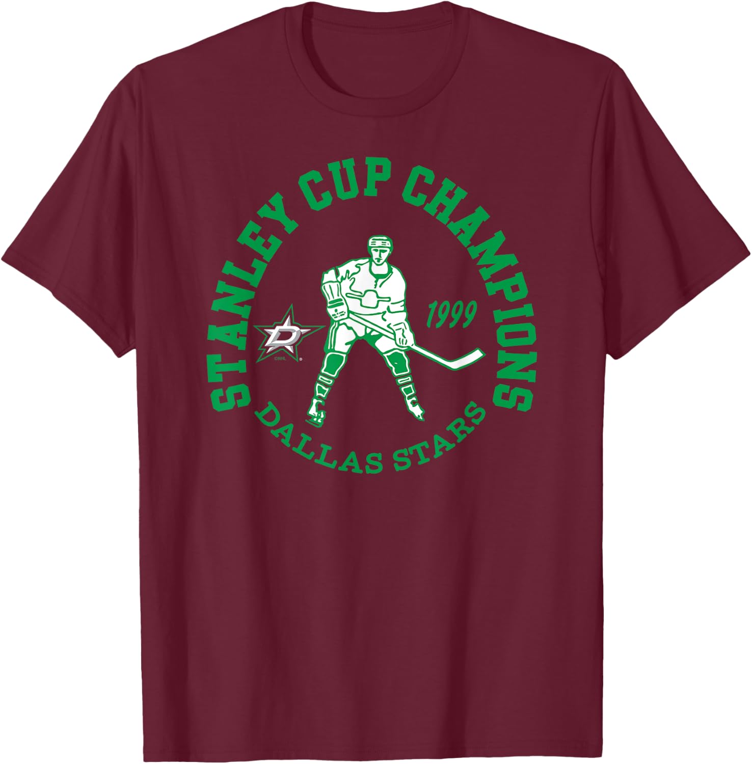 Dallas Stars Stanley Cup Champions 1999 Black T-Shirt - T-Shirt | Maroon