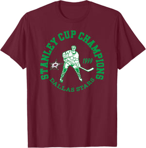 Dallas Stars Stanley Cup Champions 1999 Black T-Shirt - T-Shirt | Maroon