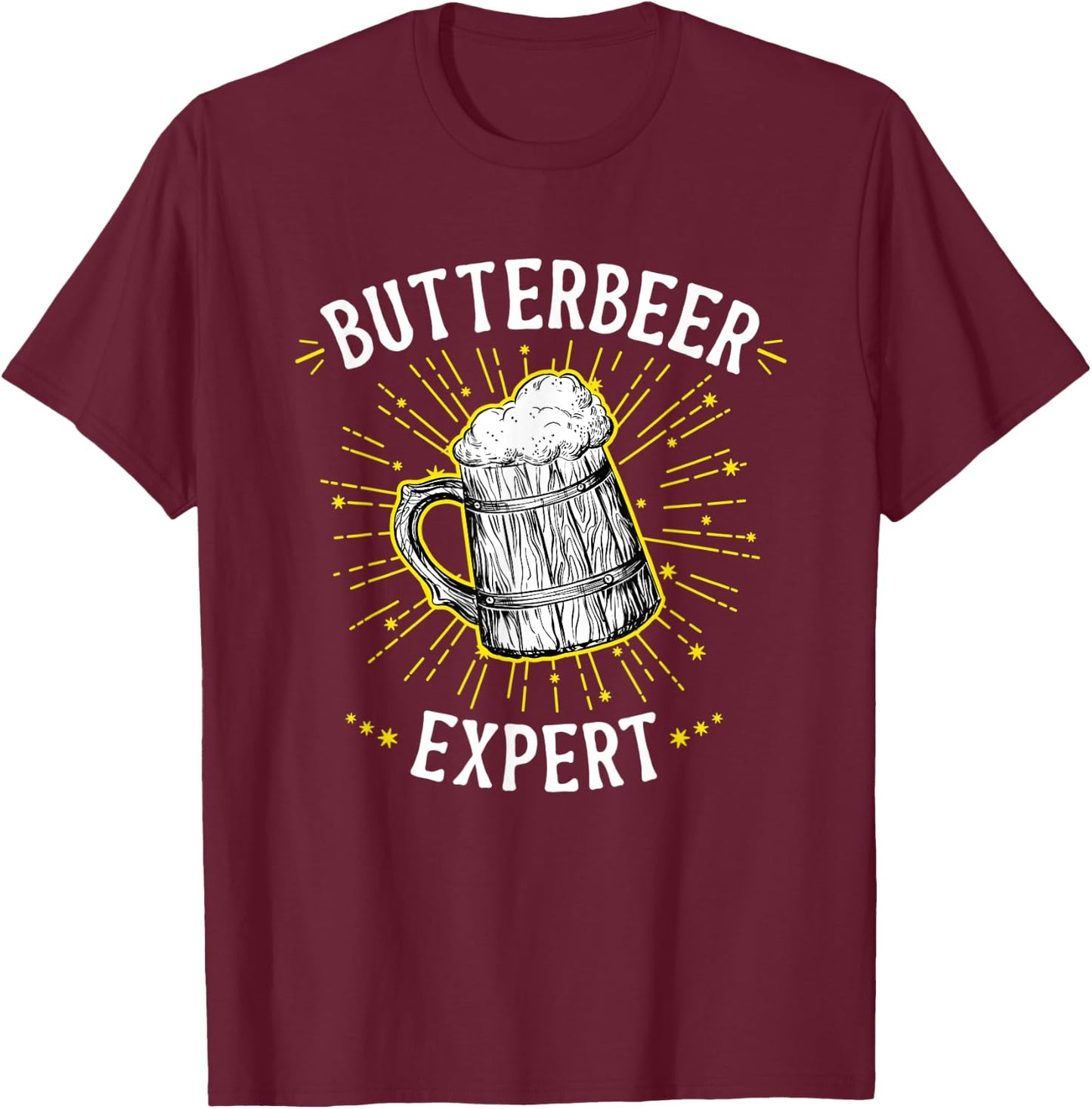 Butterbeer Expert - Butterscotch Beer T-Shirt - T-Shirt | Maroon