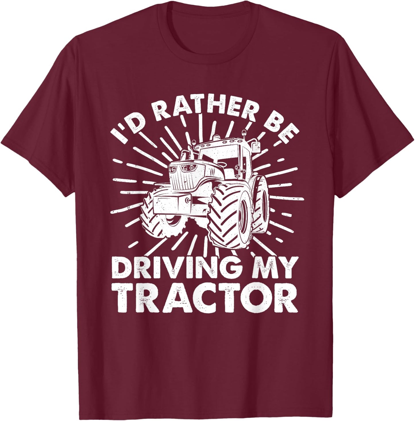 Cool Tractor Design Women Tractor Driver Farm Farmer T-Shirt - T-Shirt | Maroon